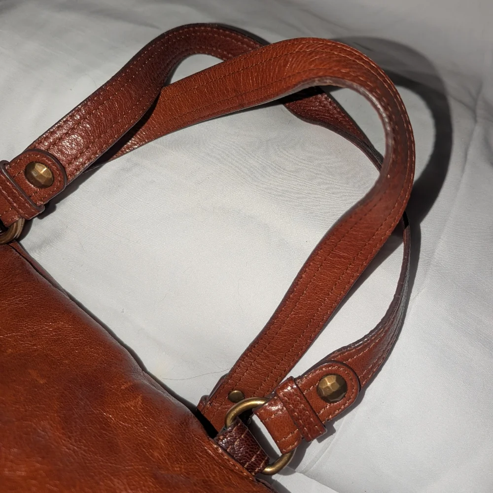 Kooba Whiskey Brown Leather Shoulder Bag.